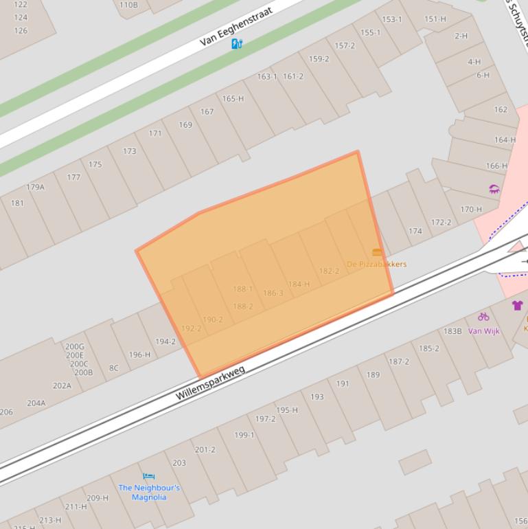 Kaart van postcodegebied 1071HV.