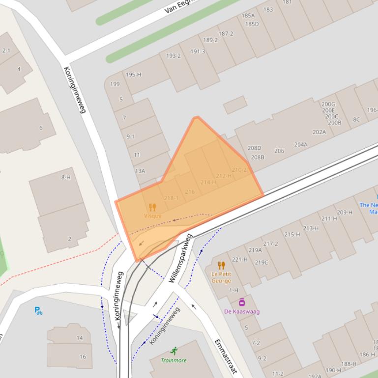 Kaart van postcodegebied 1071HX.