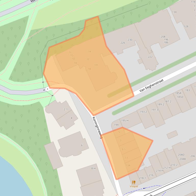 Kaart van postcodegebied 1071HZ.