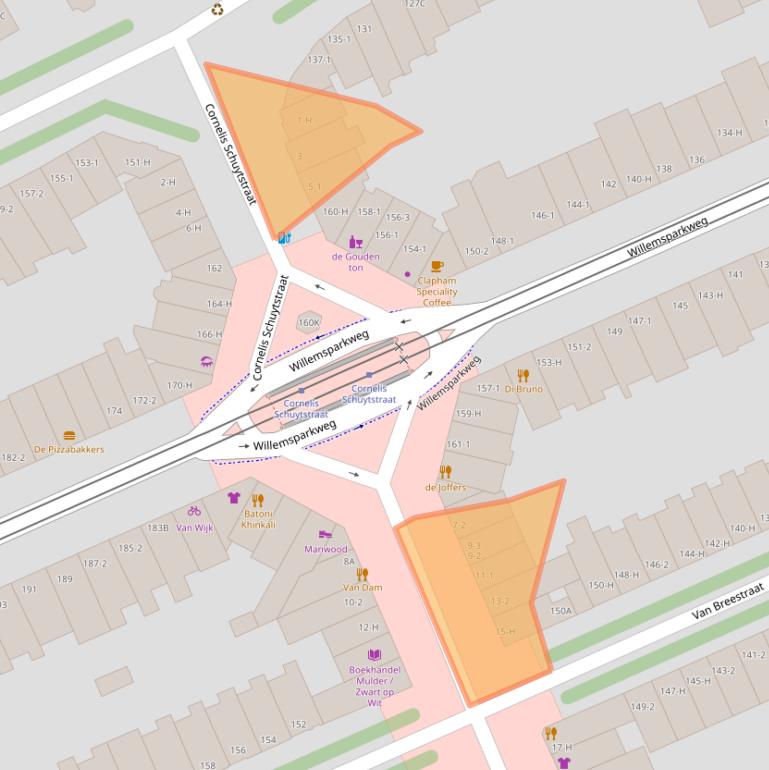 Kaart van postcodegebied 1071JC.