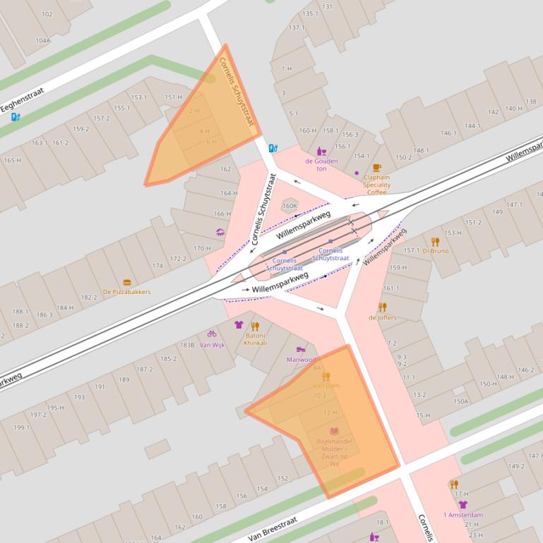 Kaart van postcodegebied 1071JH.