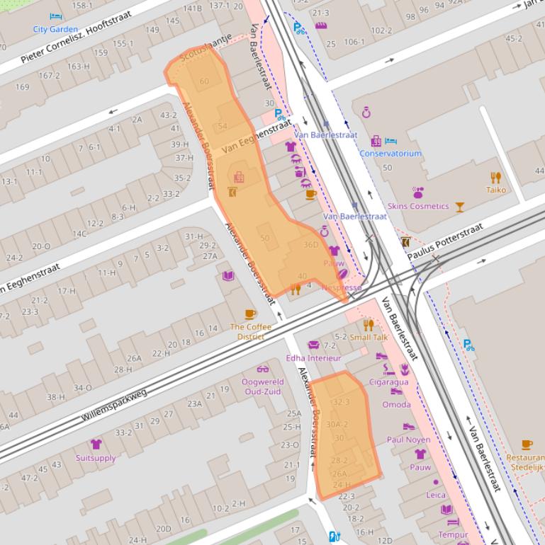 Kaart van postcodegebied 1071KZ.