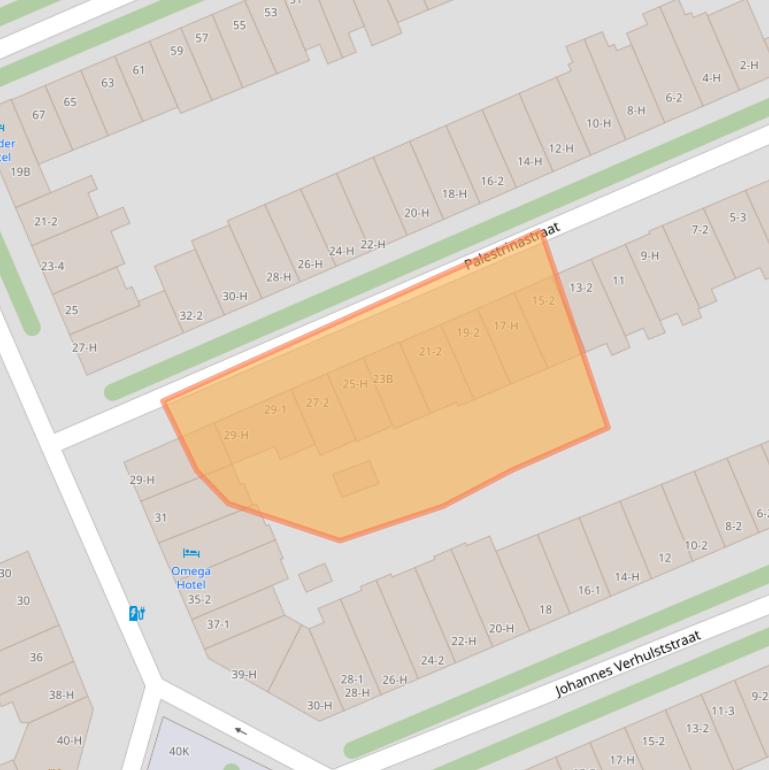 Kaart van postcodegebied 1071LD.