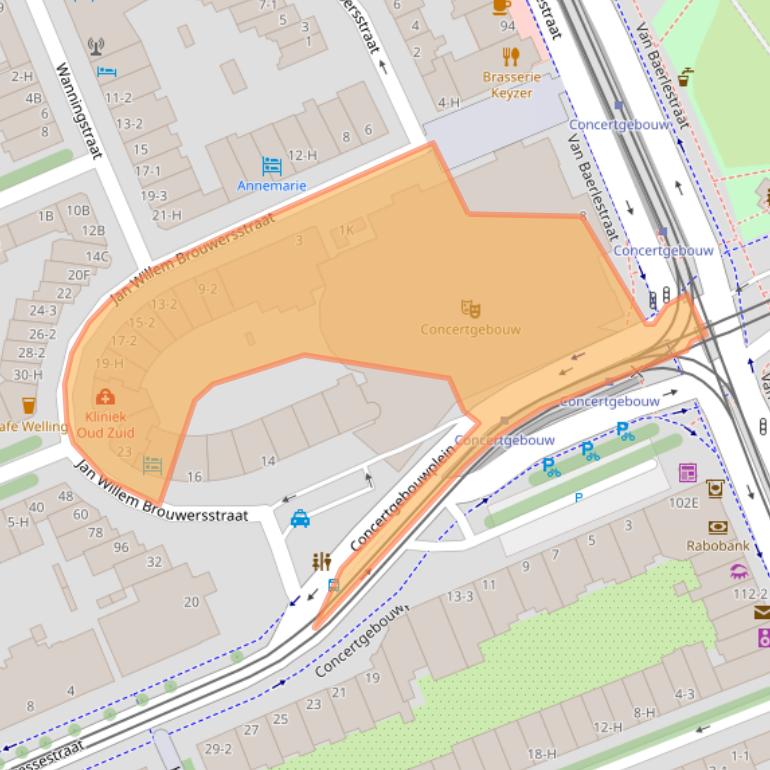 Kaart van postcodegebied 1071LH.