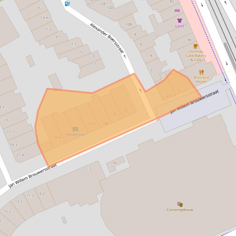 Kaart van postcodegebied 1071LJ.