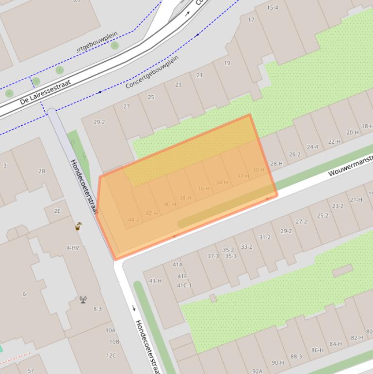 Kaart van postcodegebied 1071MA.