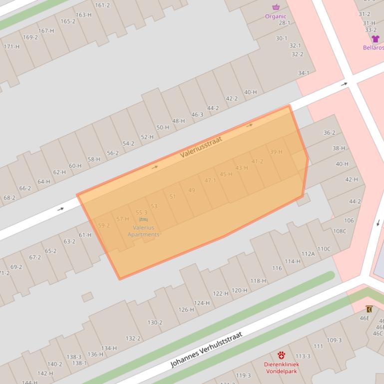 Kaart van postcodegebied 1071MD.