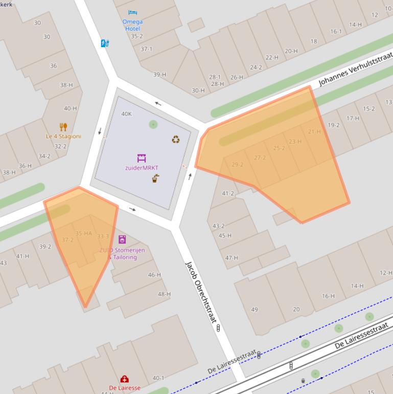 Kaart van postcodegebied 1071MR.