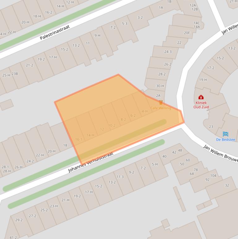 Kaart van postcodegebied 1071NC.