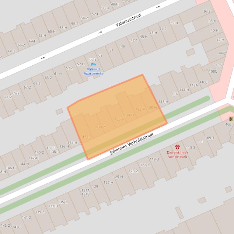 Kaart van postcodegebied 1071NM.