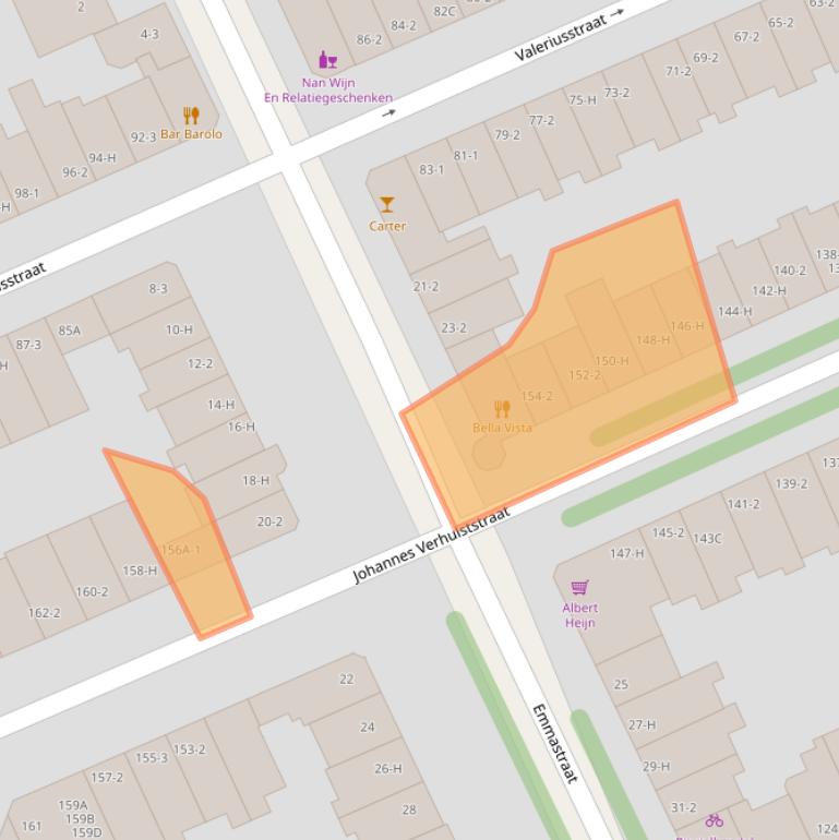 Kaart van postcodegebied 1071NP.