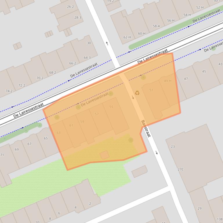 Kaart van postcodegebied 1071NT.