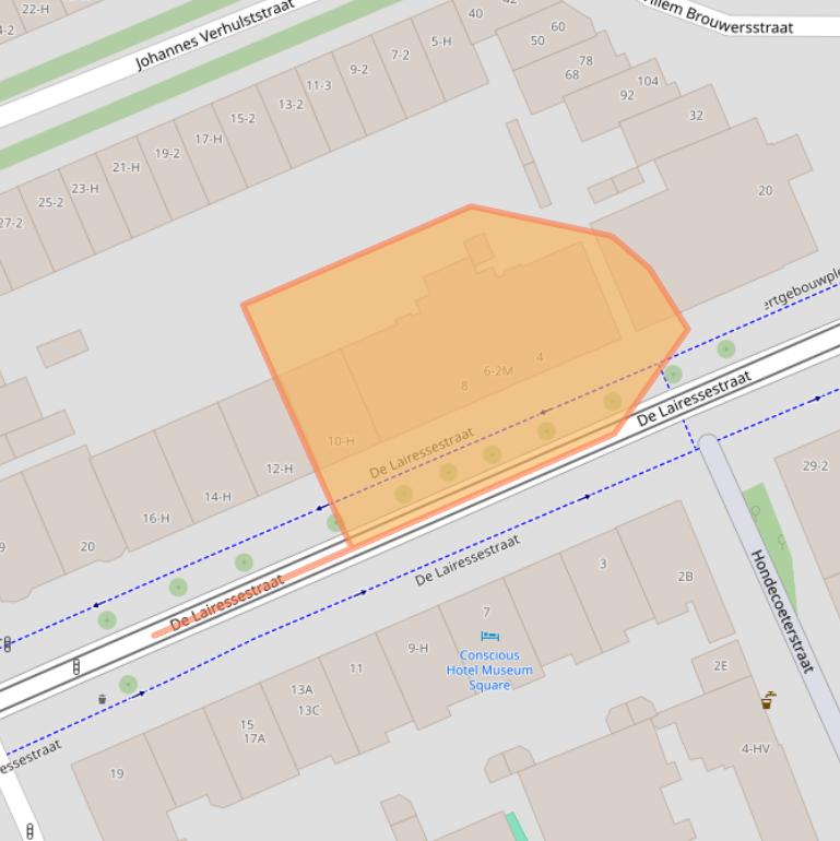 Kaart van postcodegebied 1071NZ.