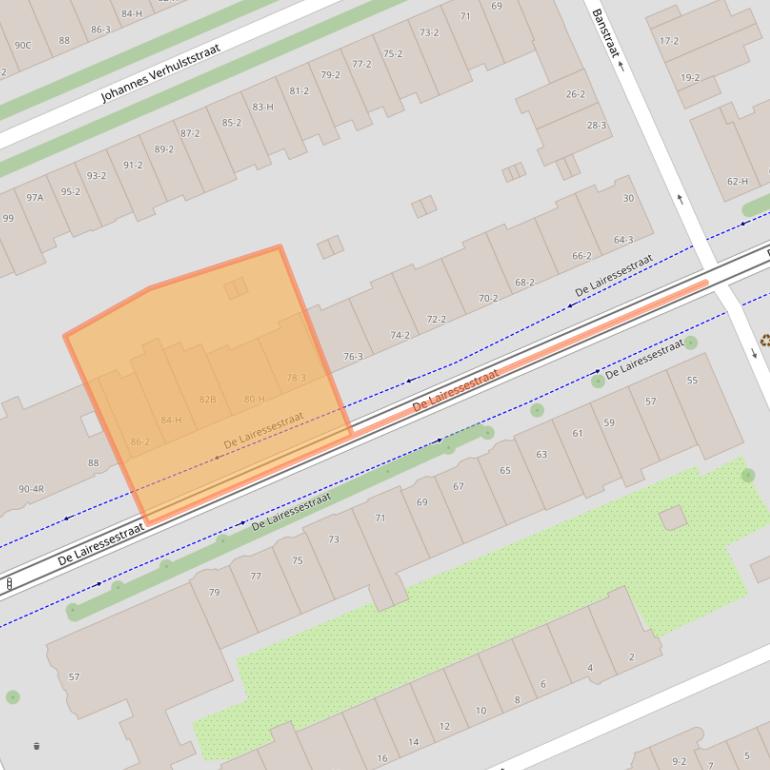 Kaart van postcodegebied 1071PH.