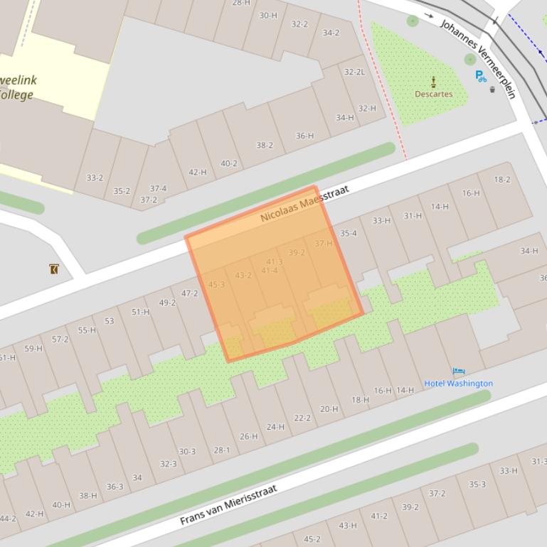 Kaart van postcodegebied 1071PN.