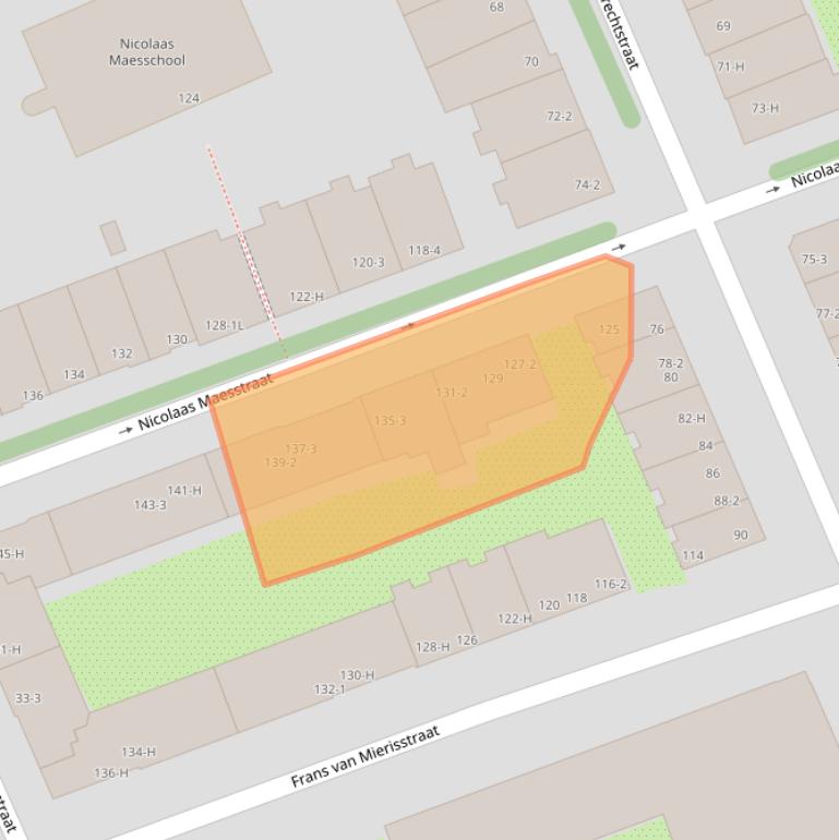 Kaart van postcodegebied 1071PX.