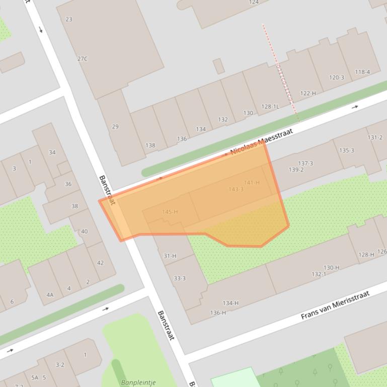 Kaart van postcodegebied 1071PZ.