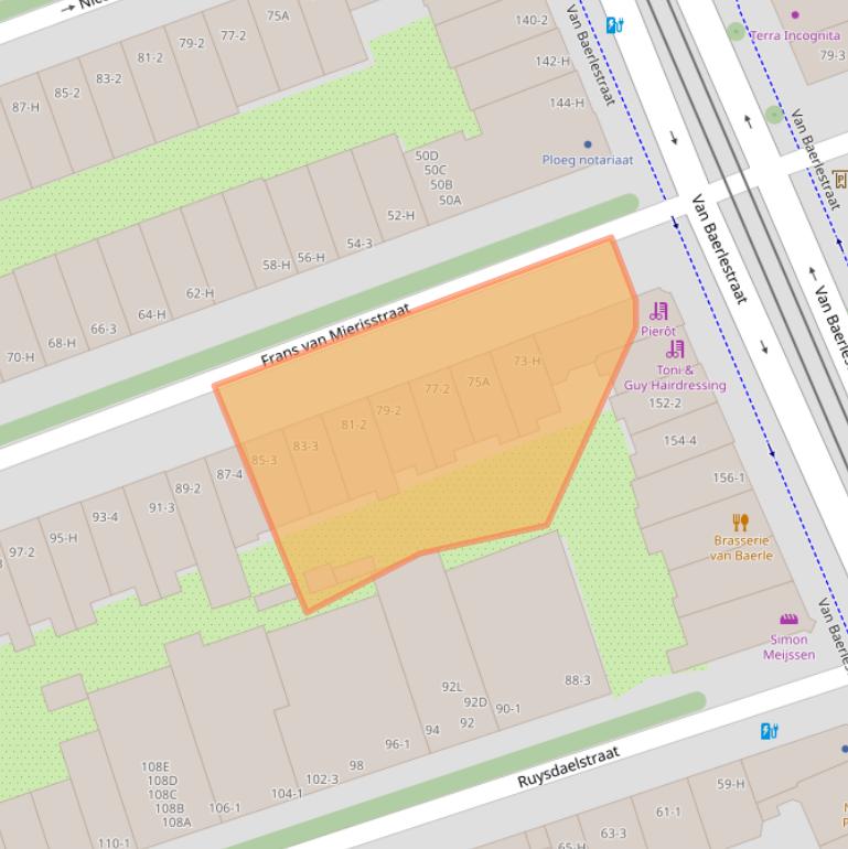 Kaart van postcodegebied 1071RM.