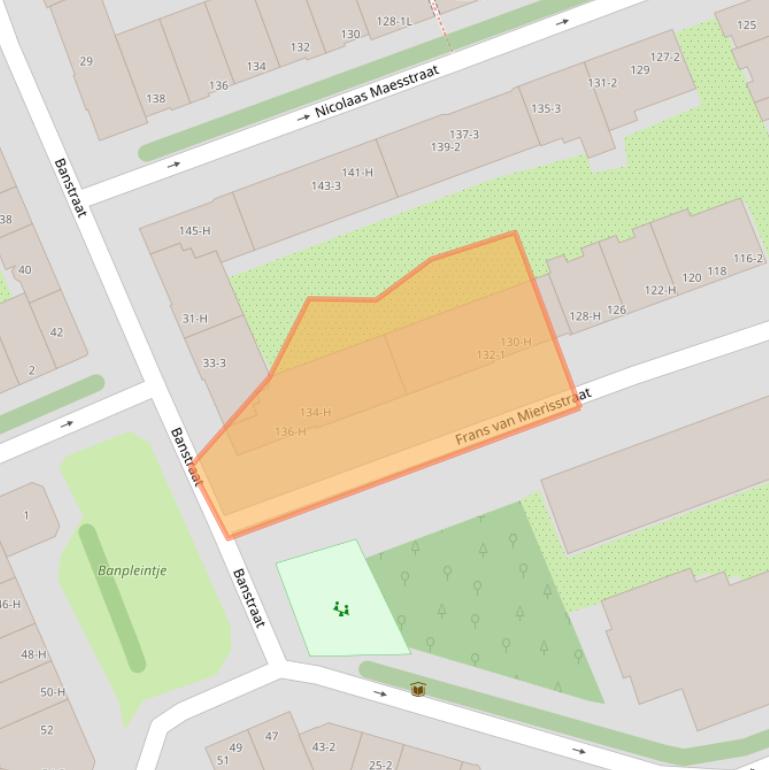 Kaart van postcodegebied 1071SC.