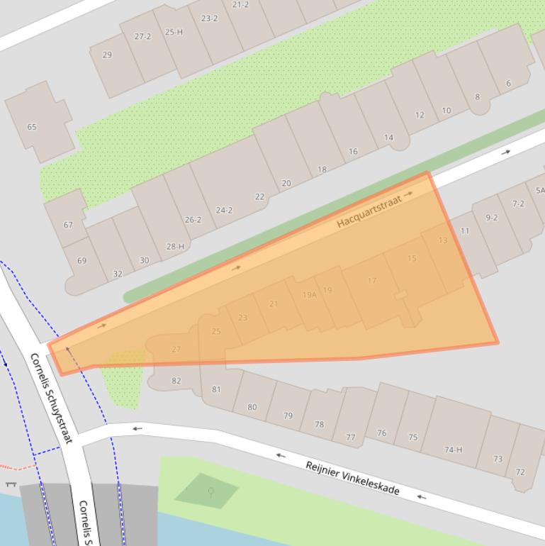 Kaart van postcodegebied 1071SG.