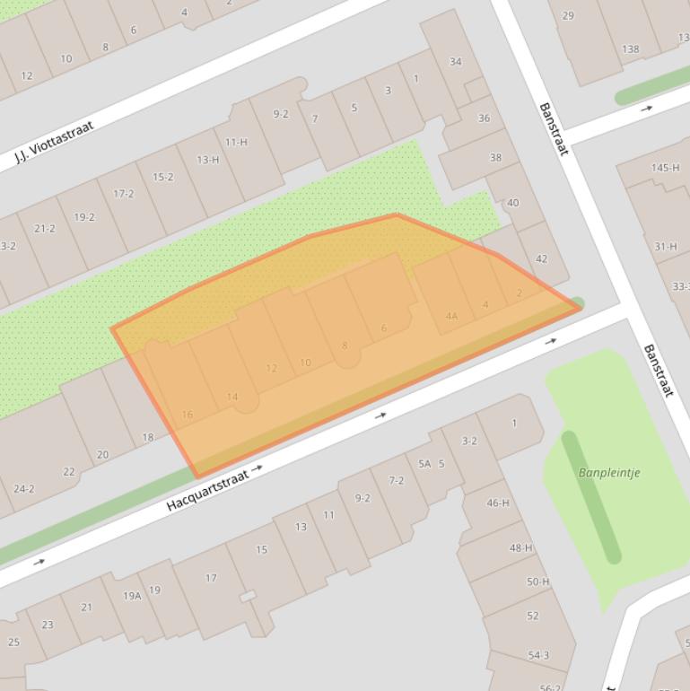 Kaart van postcodegebied 1071SH.