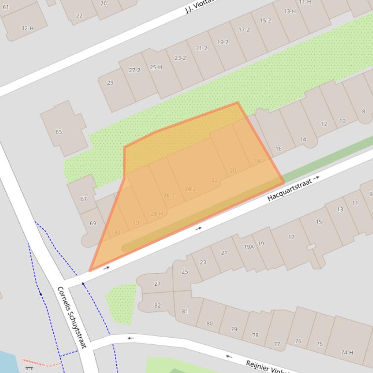 Kaart van postcodegebied 1071SJ.