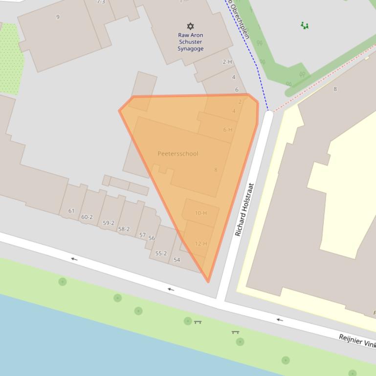 Kaart van postcodegebied 1071SM.