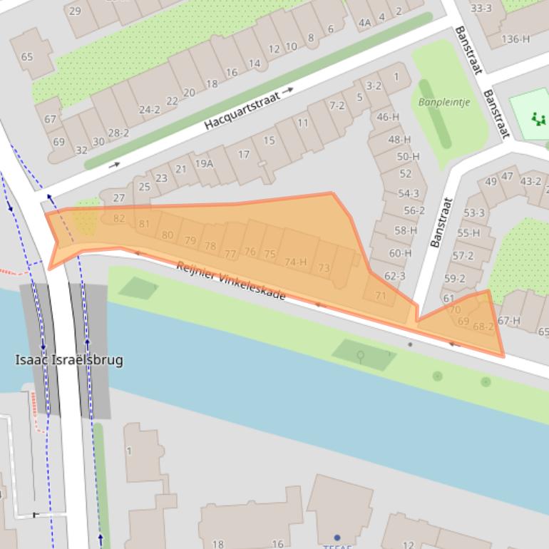 Kaart van postcodegebied 1071SZ.