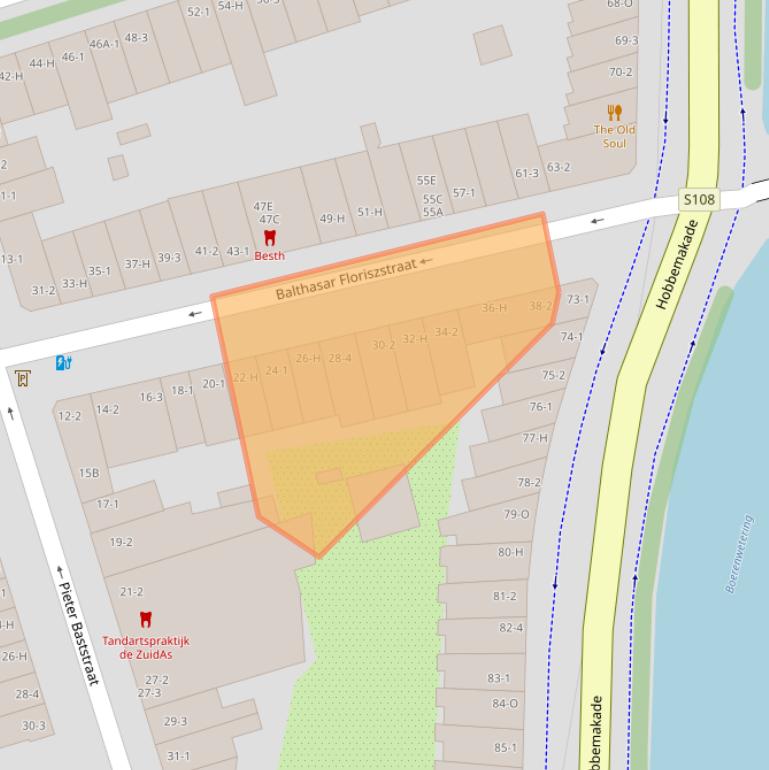 Kaart van postcodegebied 1071VD.