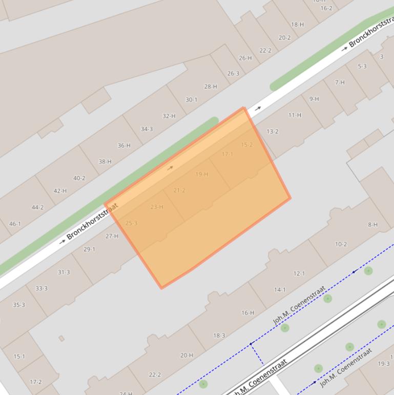 Kaart van postcodegebied 1071WN.