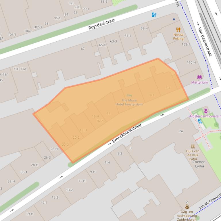 Kaart van postcodegebied 1071WR.