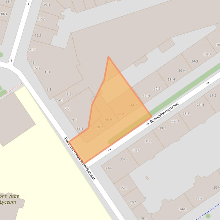 Kaart van postcodegebied 1071WV.