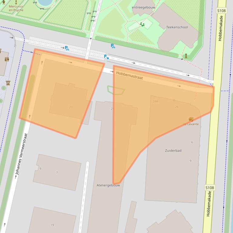 Kaart van postcodegebied 1071ZC.