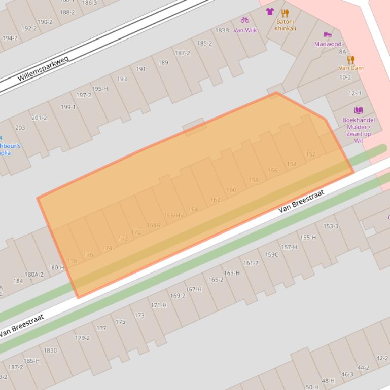 Kaart van postcodegebied 1071ZX.