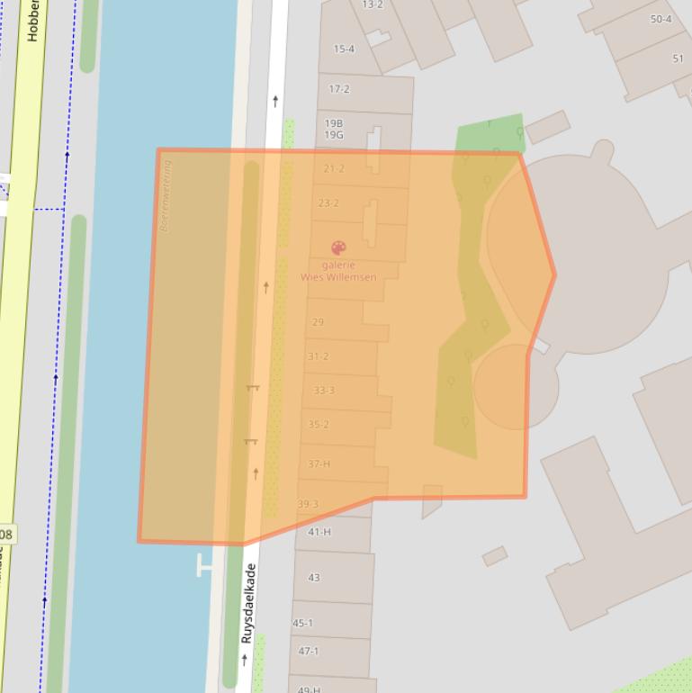 Kaart van postcodegebied 1072AH.