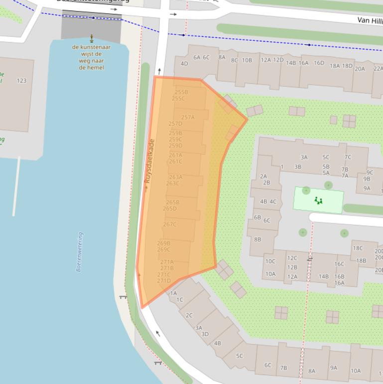 Kaart van postcodegebied 1072AZ.