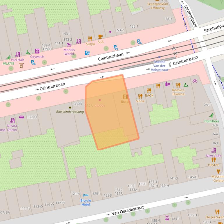 Kaart van postcodegebied 1072GN.
