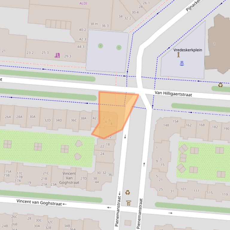 Kaart van postcodegebied 1072KG.