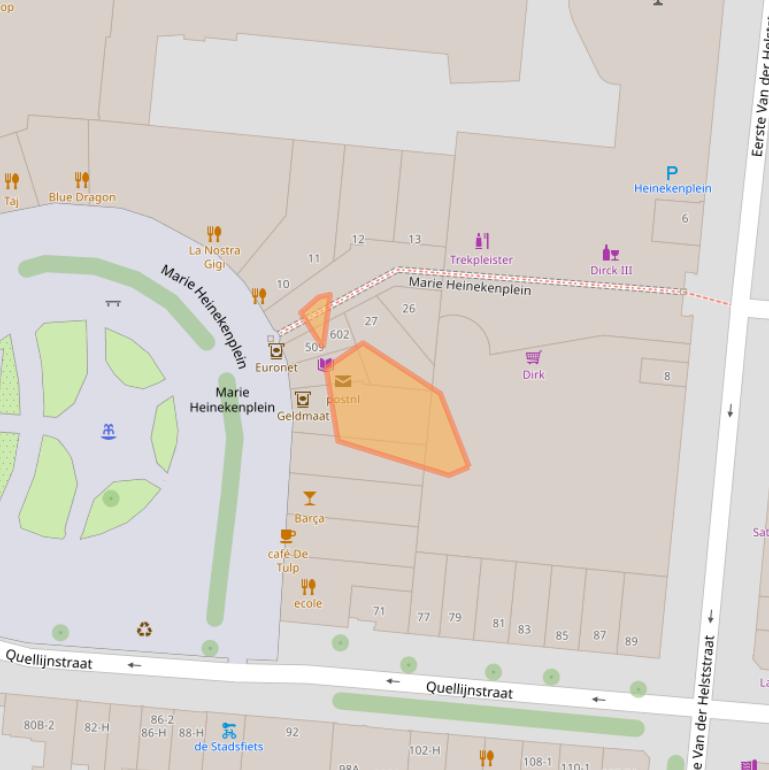 Kaart van postcodegebied 1072MK.