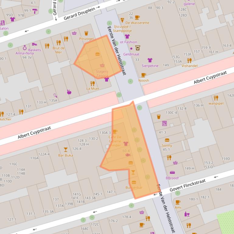 Kaart van postcodegebied 1072NX.