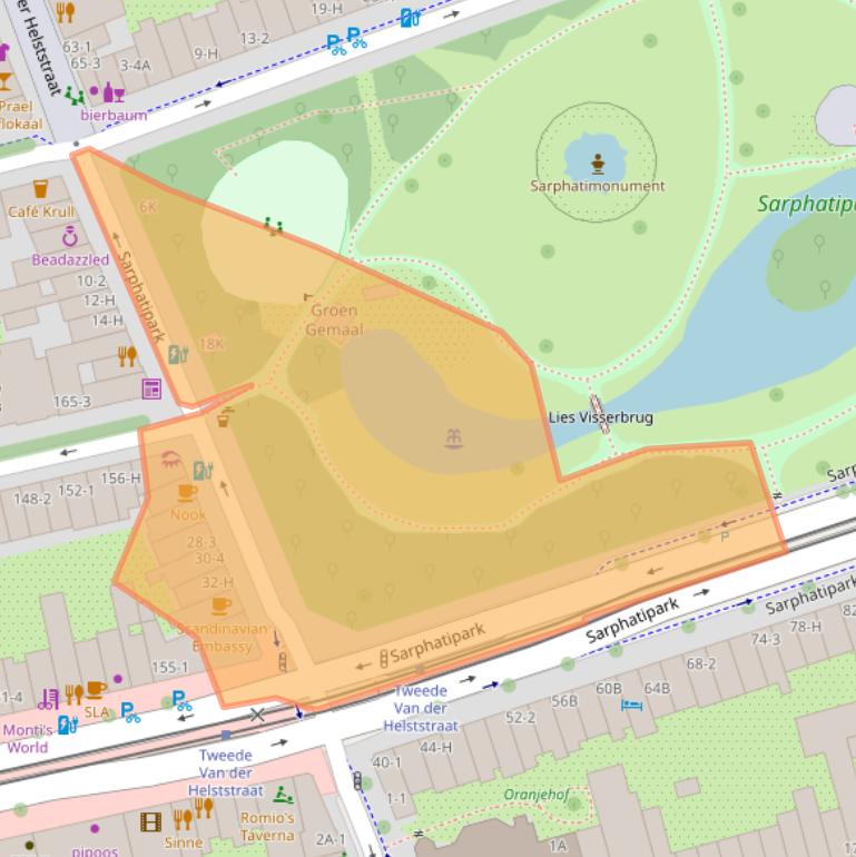 Kaart van postcodegebied 1072PB.