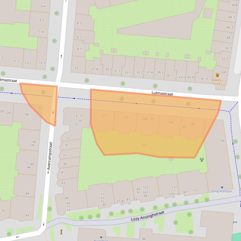 Kaart van postcodegebied 1072PJ.