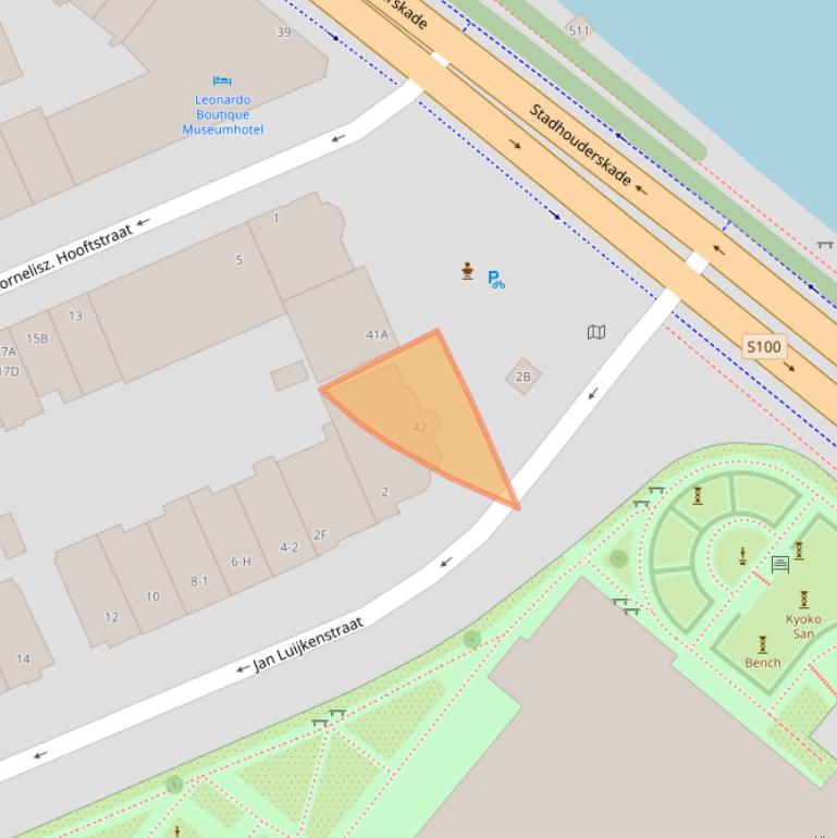 Kaart van postcodegebied 1072ZD.