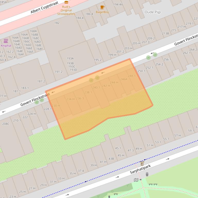 Kaart van postcodegebied 1073CD.