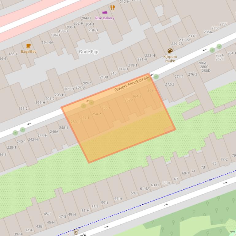 Kaart van postcodegebied 1073CE.