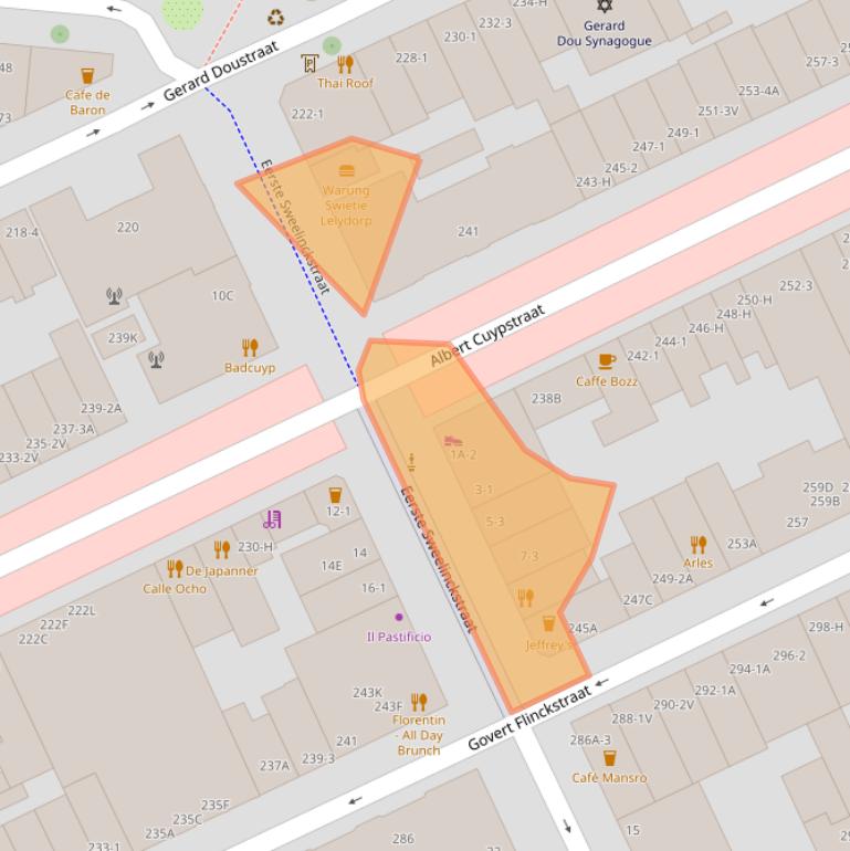 Kaart van postcodegebied 1073CK.