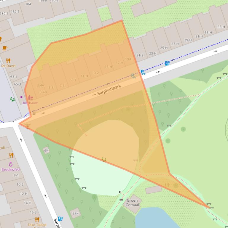 Kaart van postcodegebied 1073CN.