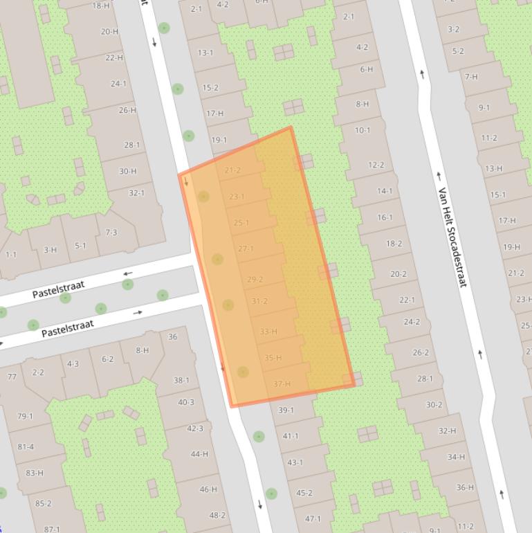 Kaart van postcodegebied 1073HJ.