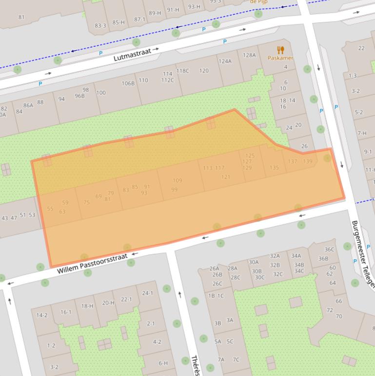 Kaart van postcodegebied 1073HW.
