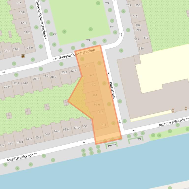 Kaart van postcodegebied 1073JN.